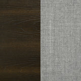 Atlas 63-inch Eastern King Upholstered Panel Bed Grey and Dark Oak