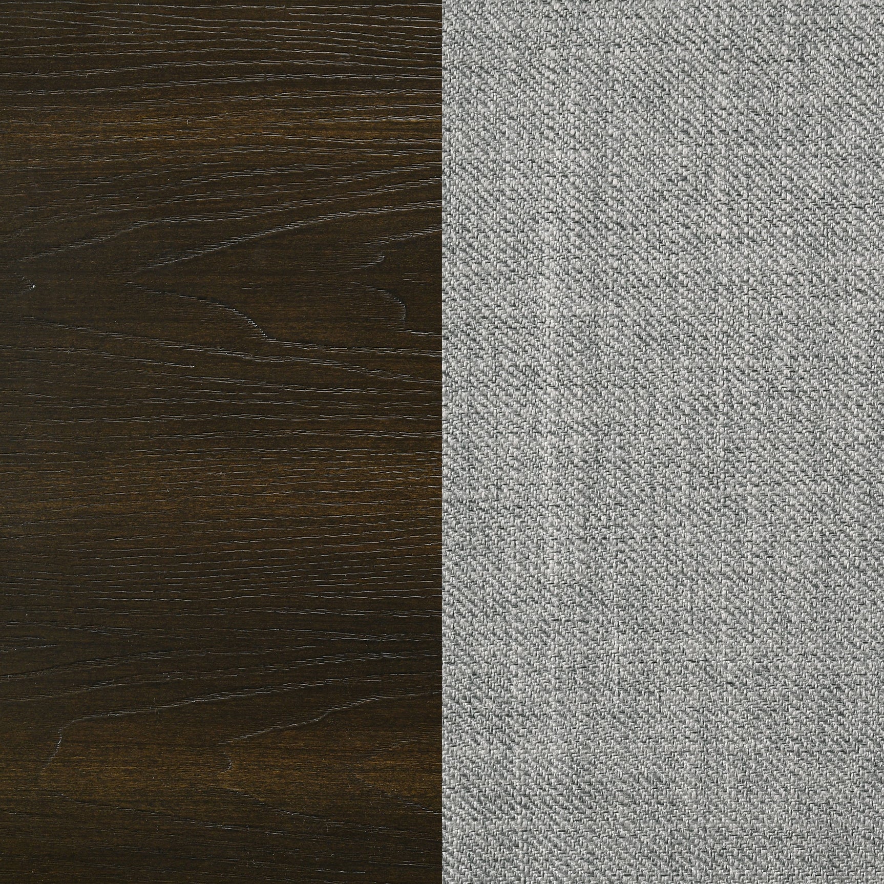 Atlas 63-inch Eastern King Upholstered Panel Bed Grey and Dark Oak