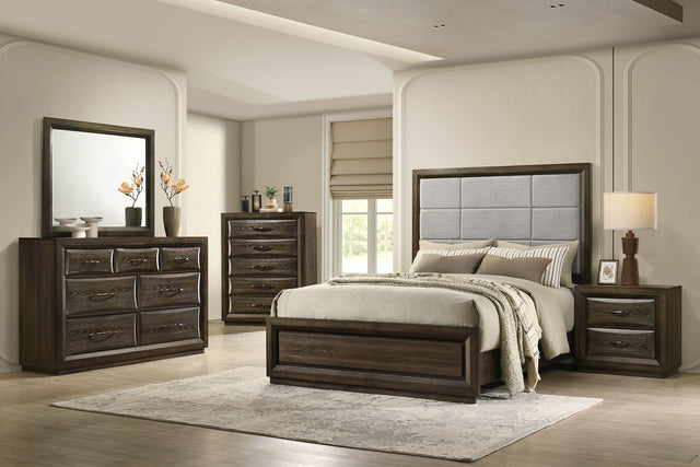 Tampa Furniture Outlet - Coaster - Atlas 5-piece Queen Bedroom Set Dark Oak - 215971Q-S5