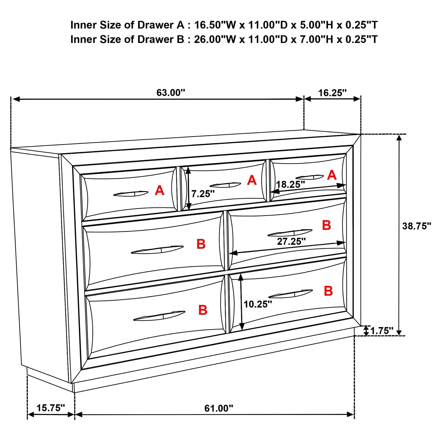 Atlas 5-piece Queen Bedroom Set Dark Oak