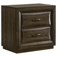 Tampa Furniture Outlet - Coaster - Atlas 2-drawer Bedroom Nightstand Bedside Table Dark Oak - 215972