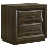 Tampa Furniture Outlet - Coaster - Atlas 2-drawer Bedroom Nightstand Bedside Table Dark Oak - 215972