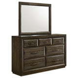 Tampa Furniture Outlet - Coaster - Atlas 7-drawer Bedroom Dresser and Mirror Set Dark Oak - 215973M