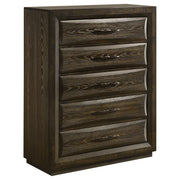Tampa Furniture Outlet - Coaster - Atlas 5-drawer Bedroom Chest of Drawers Dark Oak - 215975