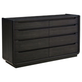 Leandro 4-piece Queen Bedroom Set Burnished Black
