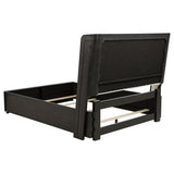 Leandro 55-inch Queen Wingback Bed Burnished Black