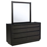 Tampa Furniture Outlet - Coaster - Leandro 8-drawer Bedroom Dresser with Mirror Burnished Black - 222493M
