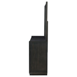 Leandro 8-drawer Bedroom Dresser with Mirror Burnished Black