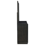 Leandro 8-drawer Bedroom Dresser with Mirror Burnished Black