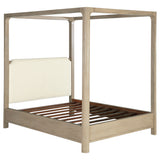 Tampa Furniture Outlet - Coaster - Solano 85-inch Eastern King Canopy Bed Weathered Mango - 222520KE
