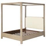 Solano 83-inch California King Canopy Bed Weathered Mango