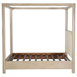 Solano 83-inch California King Canopy Bed Weathered Mango