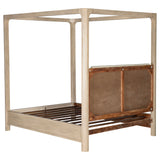 Solano 83-inch California King Canopy Bed Weathered Mango