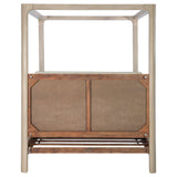 Solano 83-inch California King Canopy Bed Weathered Mango