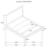 Solano 81-inch California King Panel Bed Weathered Mango