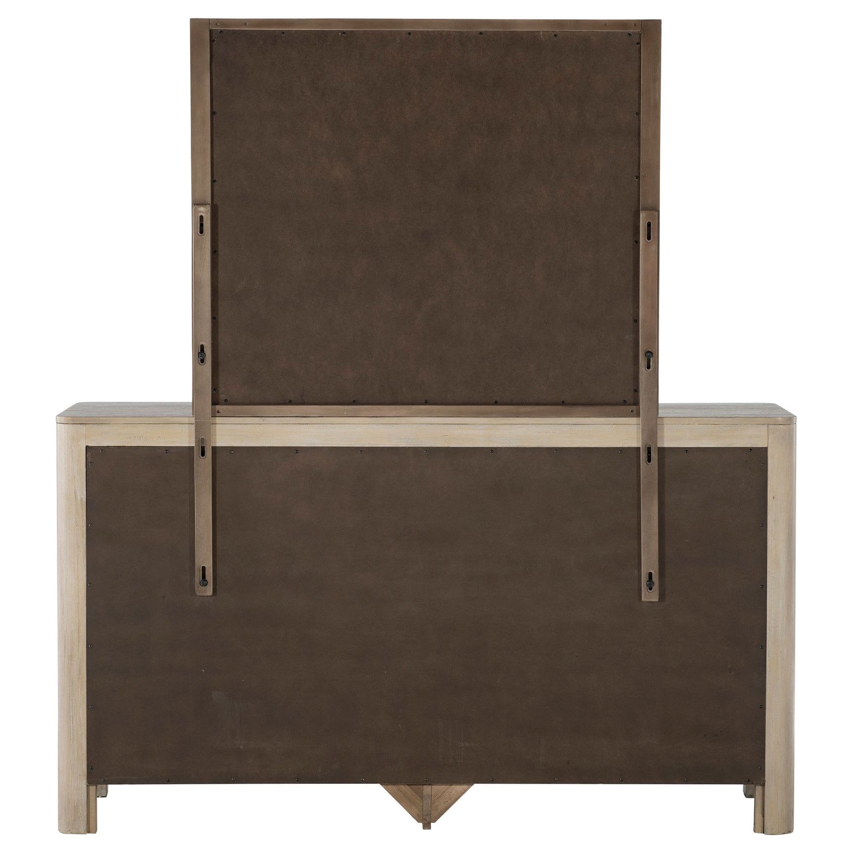 Solano 9-drawer Bedroom Dresser with Mirror Weathered Mango