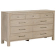 Tampa Furniture Outlet - Coaster - Solano 9-drawer Bedroom Dresser Cabinet Weathered Mango - 222523