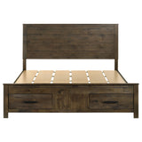 Woodmont Eastern King Storage Bed Rustic Golden Brown - Tampa Furniture Outlet