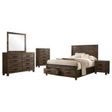 Woodmont 5-piece California King Bedroom Set Golden Brown - Tampa Furniture Outlet