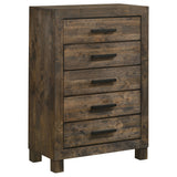 Woodmont 5-piece California King Bedroom Set Golden Brown - Tampa Furniture Outlet
