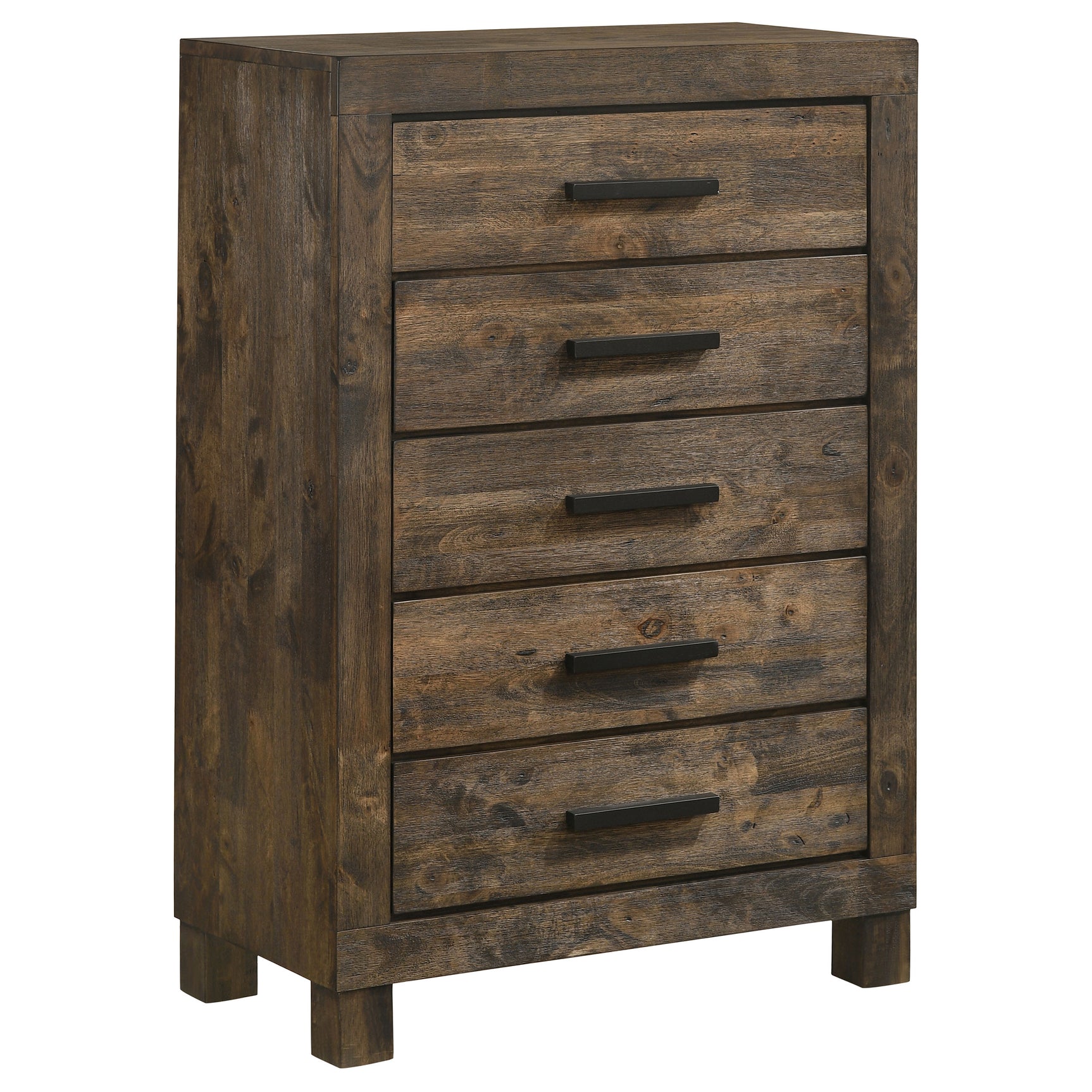 Woodmont 5-piece California King Bedroom Set Golden Brown - Tampa Furniture Outlet