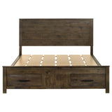 Woodmont California King Storage Bed Rustic Golden Brown - Tampa Furniture Outlet