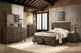 Woodmont California King Storage Bed Rustic Golden Brown - Tampa Furniture Outlet