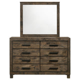 Woodmont 8-drawer Dresser with Mirror Rustic Golden Brown - Tampa Furniture Outlet