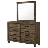 Woodmont 8-drawer Dresser with Mirror Rustic Golden Brown - Tampa Furniture Outlet