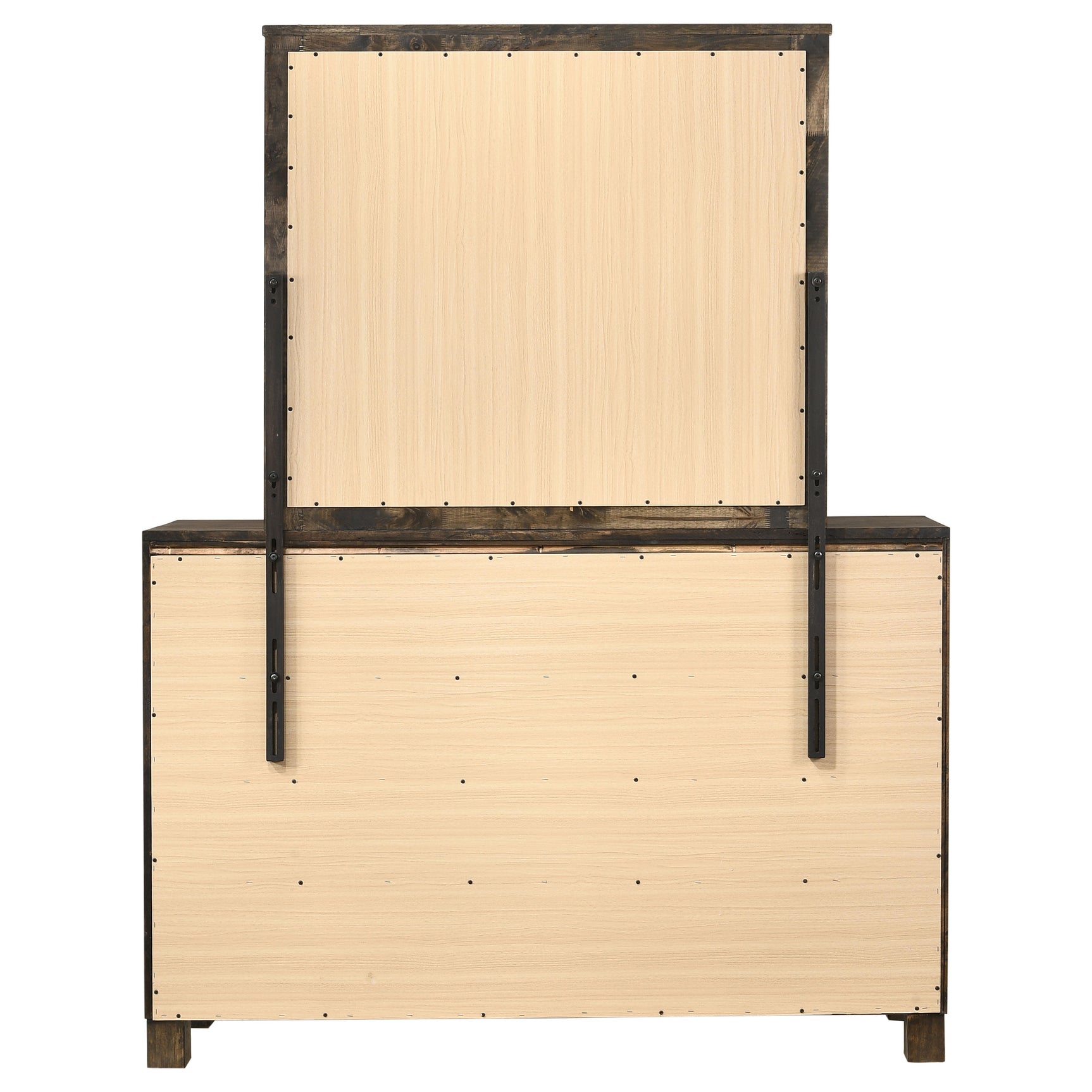 Woodmont 8-drawer Dresser with Mirror Rustic Golden Brown - Tampa Furniture Outlet