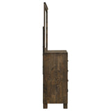 Woodmont 8-drawer Dresser with Mirror Rustic Golden Brown - Tampa Furniture Outlet