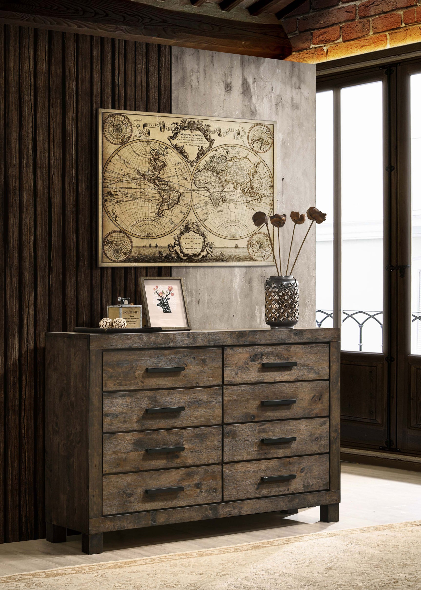 Woodmont 8-drawer Dresser Rustic Golden Brown - Tampa Furniture Outlet