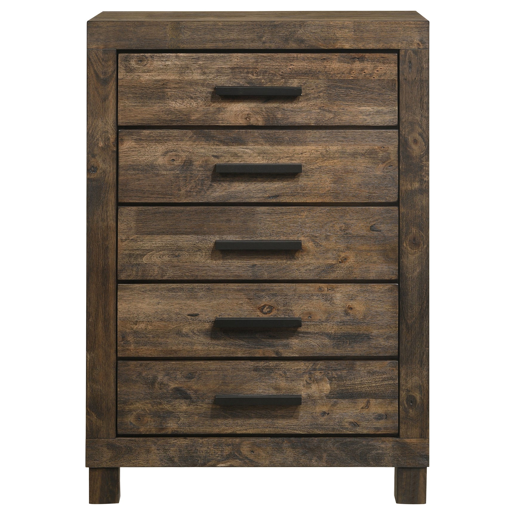Woodmont 5-drawer Bedroom Chest Rustic Golden Brown - Tampa Furniture Outlet