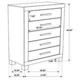 Woodmont 5-drawer Bedroom Chest Rustic Golden Brown - Tampa Furniture Outlet