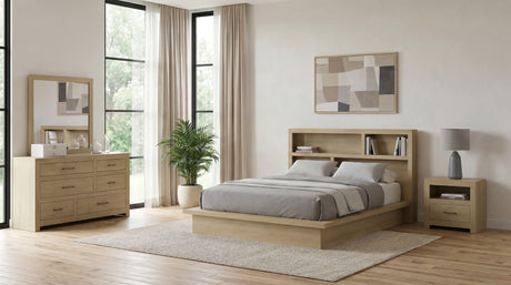 Tampa Furniture Outlet - Coaster - Hendricks 4-piece Queen Bedroom Set Light Oak - 222650Q-S4