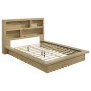Tampa Furniture Outlet - Coaster - Hendricks Queen Bookcase Headboard Platform Bed Light Oak - 222650Q