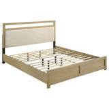 Tampa Furniture Outlet - Coaster - Hendricks Eastern King Panel Headboard Platform Bed Light Oak - 222651KE