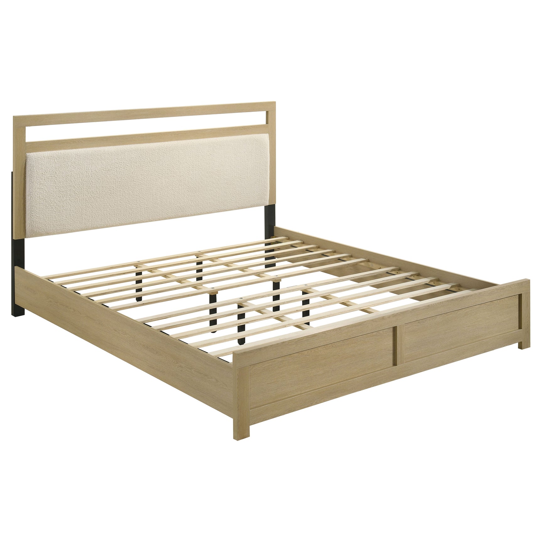 Tampa Furniture Outlet - Coaster - Hendricks Eastern King Panel Headboard Platform Bed Light Oak - 222651KE