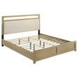 Tampa Furniture Outlet - Coaster - Hendricks California King Panel Headboard Platform Bed Light Oak - 222651KW