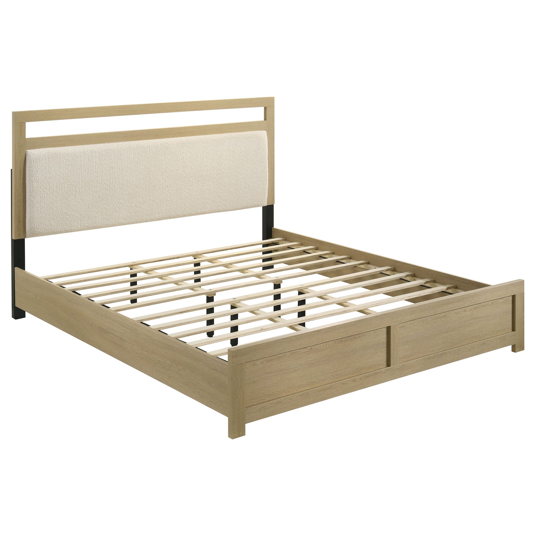 Tampa Furniture Outlet - Coaster - Hendricks California King Panel Headboard Platform Bed Light Oak - 222651KW