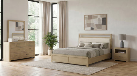 Tampa Furniture Outlet - Coaster - Hendricks 4-piece Queen Bedroom Set Light Oak - 222651Q-S4
