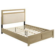 Tampa Furniture Outlet - Coaster - Hendricks Queen Panel Headboard Platform Bed Light Oak - 222651Q