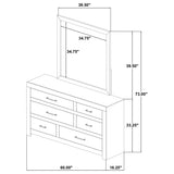 Hendricks 6-drawer Bedroom Dresser and Mirror Light Oak