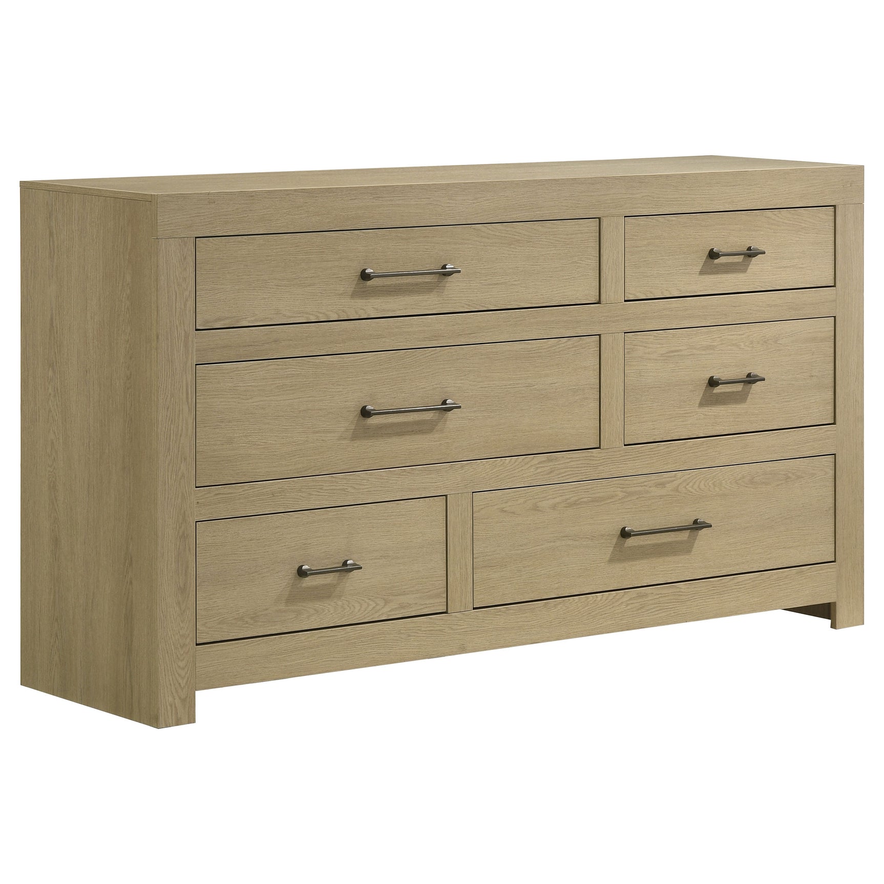 Tampa Furniture Outlet - Coaster - Hendricks 6-drawer Bedroom Dresser Storage Cabinet Light Oak - 222653