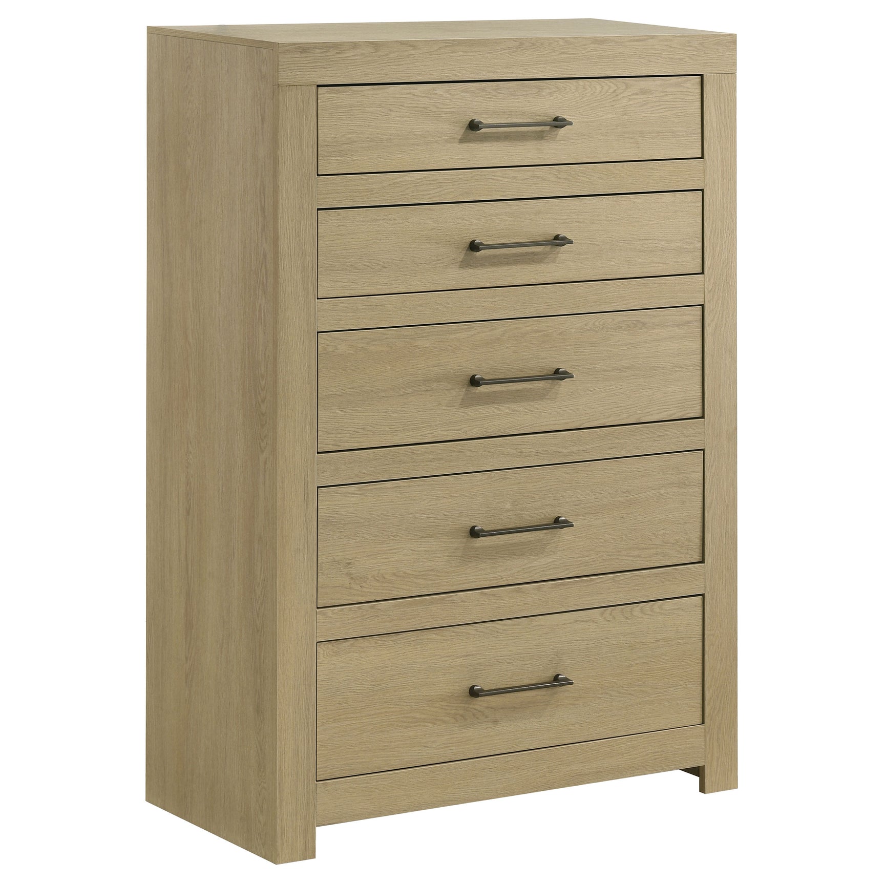 Tampa Furniture Outlet - Coaster - Hendricks 5-drawer Bedroom Chest of Drawers Light Oak - 222655