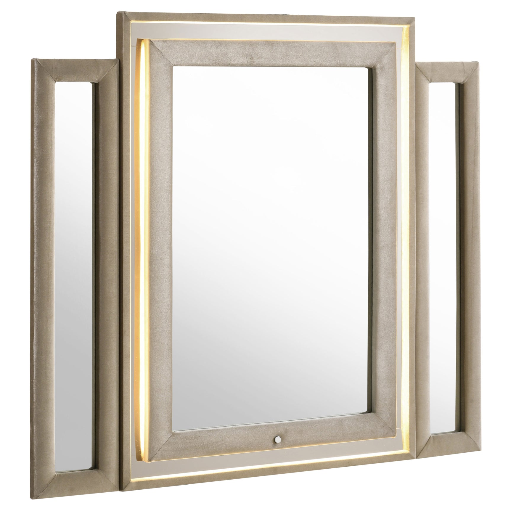 Lorient 4-piece Eastern King Bedroom Set Ivory and Camel