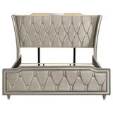 Lorient Eastern King LED Upholstered Bed Ivory and Camel