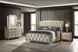 Tampa Furniture Outlet - Coaster - Lorient 4-piece California King Bedroom Set Ivory and Camel - 222661KW-S4
