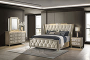 Tampa Furniture Outlet - Coaster - Lorient 4-piece Queen Bedroom Set Ivory and Camel - 222661Q-S4