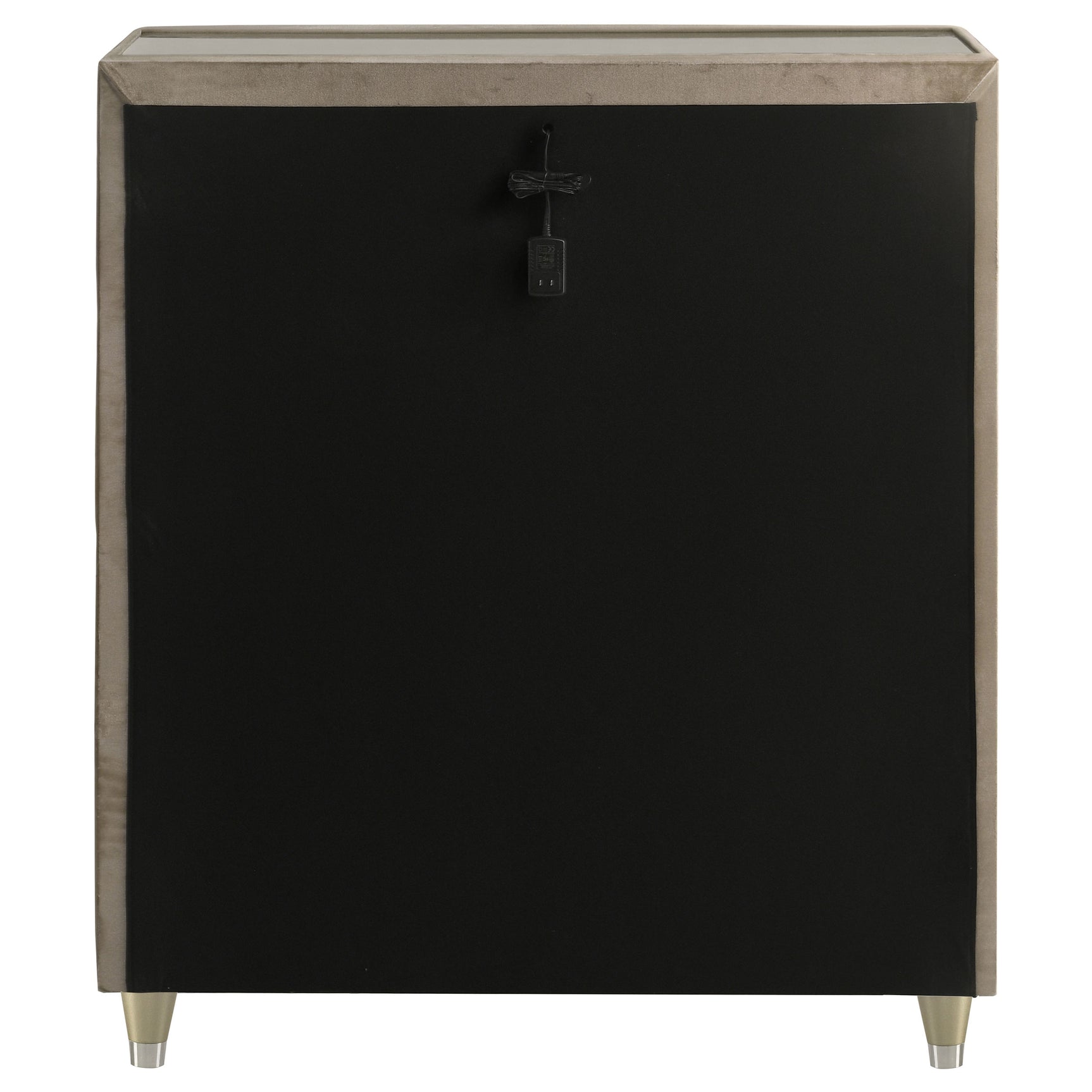 Lorient 5-drawer LED Chest of Drawers Ivory and Camel